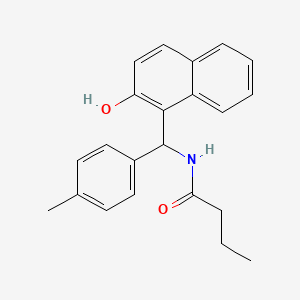 molecular formula C22H23NO2 B5035171 N-[(2-hydroxy-1-naphthyl)(4-methylphenyl)methyl]butanamide 