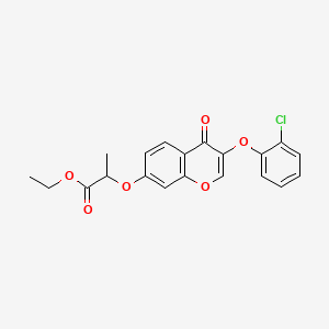 molecular formula C20H17ClO6 B5035215 ethyl 2-{[3-(2-chlorophenoxy)-4-oxo-4H-chromen-7-yl]oxy}propanoate 