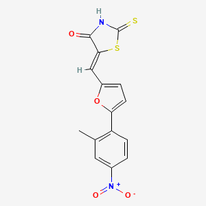 5-{[5-(2-methyl-4-nitrophenyl)-2-furyl]methylene}-2-thioxo-1,3-thiazolidin-4-one