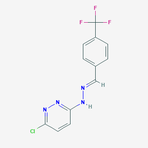 molecular formula C12H8ClF3N4 B503523 4-(三氟甲基)苯甲醛(6-氯-3-哒嗪基)腙 CAS No. 289651-66-7