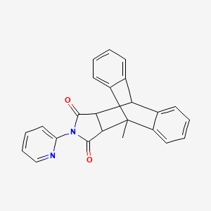 molecular formula C24H18N2O2 B5035231 1-methyl-17-(2-pyridinyl)-17-azapentacyclo[6.6.5.0~2,7~.0~9,14~.0~15,19~]nonadeca-2,4,6,9,11,13-hexaene-16,18-dione 