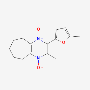 molecular formula C15H18N2O3 B5035240 2-methyl-3-(5-methyl-2-furyl)-6,7,8,9-tetrahydro-5H-cyclohepta[b]pyrazine 1,4-dioxide 
