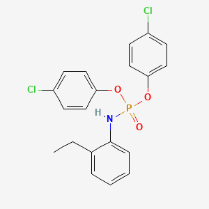 molecular formula C20H18Cl2NO3P B5035241 bis(4-chlorophenyl) (2-ethylphenyl)amidophosphate 