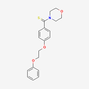 molecular formula C19H21NO3S B5035273 4-{[4-(2-phenoxyethoxy)phenyl]carbonothioyl}morpholine 