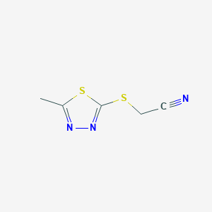 [(5-Methyl-1,3,4-thiadiazol-2-yl)sulfanyl]acetonitrile
