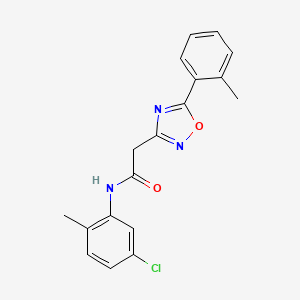molecular formula C18H16ClN3O2 B5035286 N-(5-chloro-2-methylphenyl)-2-[5-(2-methylphenyl)-1,2,4-oxadiazol-3-yl]acetamide 