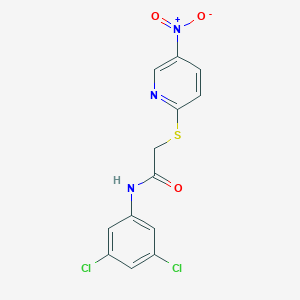 molecular formula C13H9Cl2N3O3S B503530 N-(3,5-dichlorophenyl)-2-({5-nitro-2-pyridinyl}sulfanyl)acetamide 