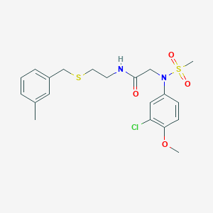 molecular formula C20H25ClN2O4S2 B5035359 N~2~-(3-chloro-4-methoxyphenyl)-N~1~-{2-[(3-methylbenzyl)thio]ethyl}-N~2~-(methylsulfonyl)glycinamide 