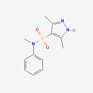 molecular formula C12H15N3O2S B5035366 N,3,5-trimethyl-N-phenyl-1H-pyrazole-4-sulfonamide 
