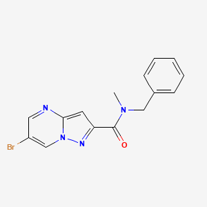 molecular formula C15H13BrN4O B5035371 N-benzyl-6-bromo-N-methylpyrazolo[1,5-a]pyrimidine-2-carboxamide 