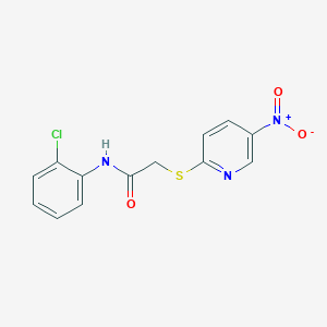 molecular formula C13H10ClN3O3S B503538 N-(2-chlorophenyl)-2-(5-nitropyridin-2-yl)sulfanylacetamide CAS No. 664322-42-3