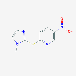 molecular formula C9H8N4O2S B503539 5-nitro-2-[(1-methyl-1H-imidazol-2-yl)sulfanyl]pyridine CAS No. 79134-12-6