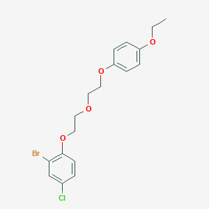 molecular formula C18H20BrClO4 B5035396 2-bromo-4-chloro-1-{2-[2-(4-ethoxyphenoxy)ethoxy]ethoxy}benzene 