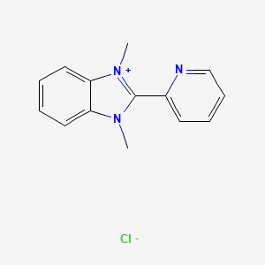 molecular formula C14H14ClN3 B5035404 1,3-dimethyl-2-(2-pyridinyl)-1H-3,1-benzimidazol-3-ium chloride 