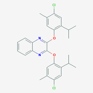 molecular formula C28H28Cl2N2O2 B503544 2,3-Bis(4-chloro-2-isopropyl-5-methylphenoxy)quinoxaline 