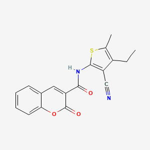 molecular formula C18H14N2O3S B5035454 N-(3-cyano-4-ethyl-5-methyl-2-thienyl)-2-oxo-2H-chromene-3-carboxamide 