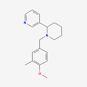 molecular formula C19H24N2O B5035458 3-[1-(4-methoxy-3-methylbenzyl)-2-piperidinyl]pyridine 