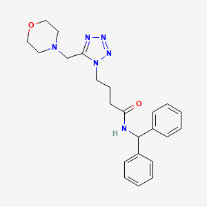 molecular formula C23H28N6O2 B5035463 N-(diphenylmethyl)-4-[5-(4-morpholinylmethyl)-1H-tetrazol-1-yl]butanamide 
