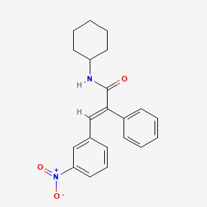 molecular formula C21H22N2O3 B5035477 N-cyclohexyl-3-(3-nitrophenyl)-2-phenylacrylamide 
