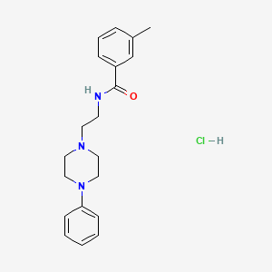 molecular formula C20H26ClN3O B5035481 3-methyl-N-[2-(4-phenyl-1-piperazinyl)ethyl]benzamide hydrochloride 