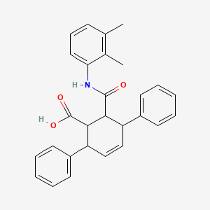 molecular formula C28H27NO3 B5035494 6-{[(2,3-dimethylphenyl)amino]carbonyl}-2,5-diphenyl-3-cyclohexene-1-carboxylic acid 