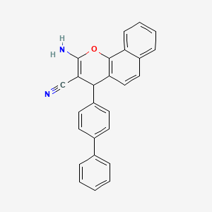 molecular formula C26H18N2O B5035504 2-amino-4-(4-biphenylyl)-4H-benzo[h]chromene-3-carbonitrile 
