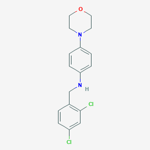 molecular formula C17H18Cl2N2O B503552 N-(2,4-dichlorobenzyl)-4-(morpholin-4-yl)aniline 