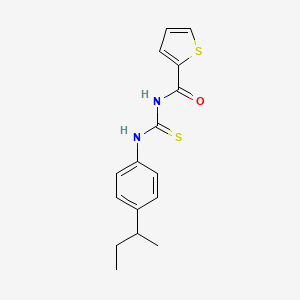 molecular formula C16H18N2OS2 B5035525 N-{[(4-sec-butylphenyl)amino]carbonothioyl}-2-thiophenecarboxamide 