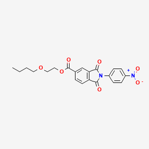 molecular formula C21H20N2O7 B5035548 2-butoxyethyl 2-(4-nitrophenyl)-1,3-dioxo-5-isoindolinecarboxylate 