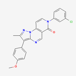 molecular formula C23H17ClN4O2 B5035553 7-(3-chlorophenyl)-3-(4-methoxyphenyl)-2-methylpyrazolo[1,5-a]pyrido[3,4-e]pyrimidin-6(7H)-one 