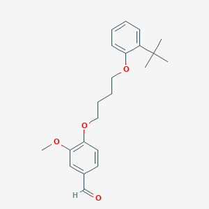 molecular formula C22H28O4 B5035564 4-[4-(2-tert-butylphenoxy)butoxy]-3-methoxybenzaldehyde 