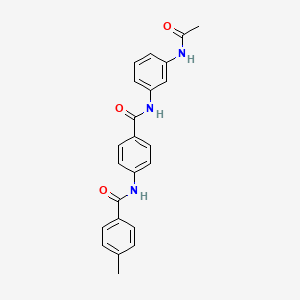 molecular formula C23H21N3O3 B5035572 N-[4-({[3-(acetylamino)phenyl]amino}carbonyl)phenyl]-4-methylbenzamide 