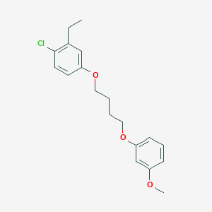 molecular formula C19H23ClO3 B5035578 1-chloro-2-ethyl-4-[4-(3-methoxyphenoxy)butoxy]benzene 
