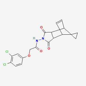 molecular formula C19H16Cl2N2O4 B5035580 2-(3,4-dichlorophenoxy)-N-(3',5'-dioxo-4'-azaspiro[cyclopropane-1,10'-tricyclo[5.2.1.0~2,6~]decane]-8'-en-4'-yl)acetamide 