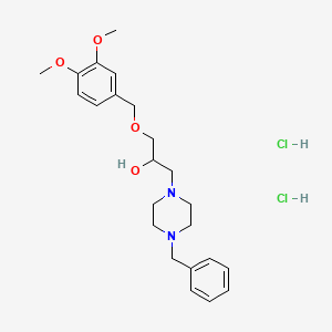 molecular formula C23H34Cl2N2O4 B5035595 1-(4-benzyl-1-piperazinyl)-3-[(3,4-dimethoxybenzyl)oxy]-2-propanol dihydrochloride 