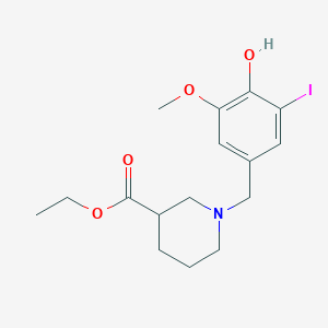 molecular formula C16H22INO4 B5035606 ethyl 1-(4-hydroxy-3-iodo-5-methoxybenzyl)-3-piperidinecarboxylate 
