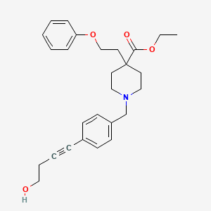 ethyl 1-[4-(4-hydroxy-1-butyn-1-yl)benzyl]-4-(2-phenoxyethyl)-4-piperidinecarboxylate