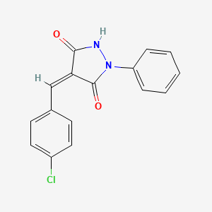 molecular formula C16H11ClN2O2 B5035653 4-(4-chlorobenzylidene)-1-phenyl-3,5-pyrazolidinedione 