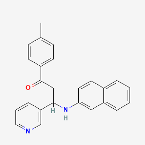 1-(4-methylphenyl)-3-(2-naphthylamino)-3-(3-pyridinyl)-1-propanone