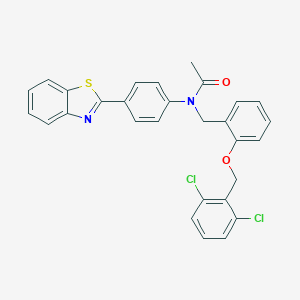 molecular formula C29H22Cl2N2O2S B503568 N-[4-(1,3-benzothiazol-2-yl)phenyl]-N-{2-[(2,6-dichlorobenzyl)oxy]benzyl}acetamide 