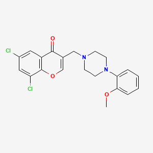 molecular formula C21H20Cl2N2O3 B5035711 6,8-dichloro-3-{[4-(2-methoxyphenyl)-1-piperazinyl]methyl}-4H-chromen-4-one 