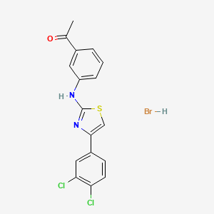 molecular formula C17H13BrCl2N2OS B5035724 1-(3-{[4-(3,4-dichlorophenyl)-1,3-thiazol-2-yl]amino}phenyl)ethanone hydrobromide 