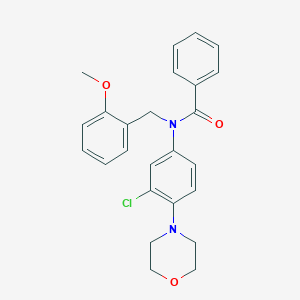 molecular formula C25H25ClN2O3 B503574 N-(3-chloro-4-morpholin-4-ylphenyl)-N-(2-methoxybenzyl)benzamide 