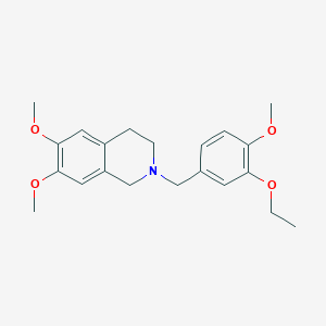 molecular formula C21H27NO4 B5035750 2-(3-ethoxy-4-methoxybenzyl)-6,7-dimethoxy-1,2,3,4-tetrahydroisoquinoline 