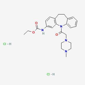 molecular formula C24H32Cl2N4O3 B5035752 ethyl {5-[(4-methyl-1-piperazinyl)acetyl]-10,11-dihydro-5H-dibenzo[b,f]azepin-3-yl}carbamate dihydrochloride 