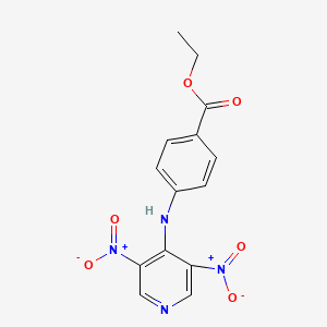 molecular formula C14H12N4O6 B5035757 ethyl 4-[(3,5-dinitro-4-pyridinyl)amino]benzoate 