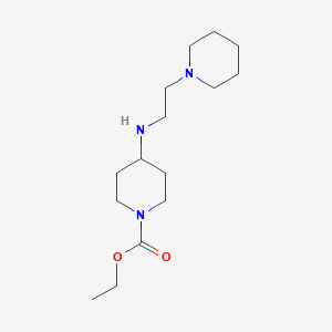 molecular formula C15H29N3O2 B5035765 ethyl 4-{[2-(1-piperidinyl)ethyl]amino}-1-piperidinecarboxylate 