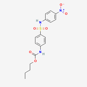molecular formula C17H19N3O6S B5035770 butyl (4-{[(4-nitrophenyl)amino]sulfonyl}phenyl)carbamate 