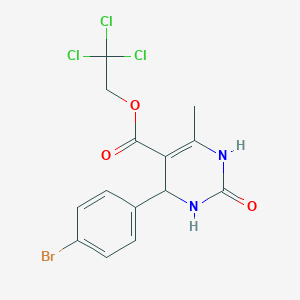 2,2,2-trichloroethyl 4-(4-bromophenyl)-6-methyl-2-oxo-1,2,3,4-tetrahydro-5-pyrimidinecarboxylate