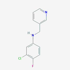 molecular formula C12H10ClFN2 B503582 3-chloro-4-fluoro-N-(pyridin-3-ylmethyl)aniline 